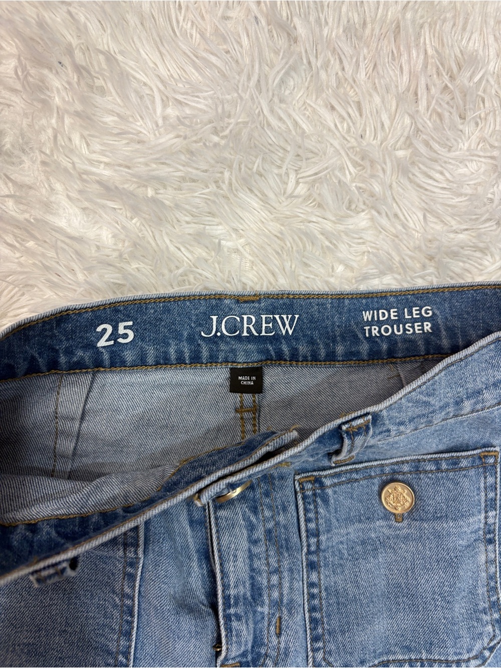 J.Crew High-rise Sailor denim trouser blue - Picture 3 of 4